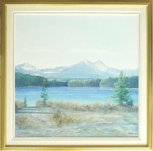 MCKEE John 1941,Mountain Lake,Lando Art Auction CA 2019-02-24