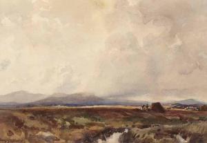 McKELVEY Frank 1895-1974,STACKING TURF, DONEGAL,Ross's Auctioneers and values IE 2013-04-03