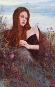 MCKENDRY Kenneth 1900-2000,GIRL BY THE WILD FLOWERS,1100,Ross's Auctioneers and values IE 2019-08-07
