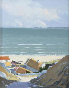 McKENNA Alex 1900-1900,Coastal Landscape with Fishermen's Cottages,Adams IE 2020-12-02
