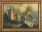 McKenna Geroge,French Castle by a Lake,19th century,Clars Auction Gallery US 2017-09-16