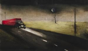 MCKENNA Noel 1956,Truck on Highway,1987,Leonard Joel AU 2023-12-04