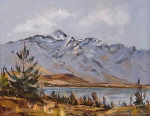 McKENZIE Charles 1800,The Remarkables from the Peninsula,1962,International Art Centre NZ 2015-02-25