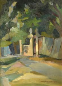 MCKENZIE Winifred 1905-2001,View of a gateway under a canopy of trees,Tennant's GB 2021-03-06