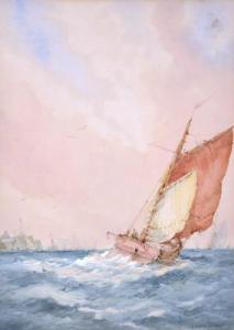 MCKINLEY A.J,Coastal Shipping Scene,Elder Fine Art AU 2015-10-11