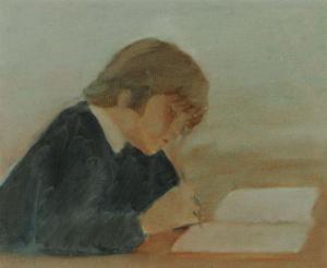 MCKINSTRY Cherith 1928-2004,BOY WRITING,Ross's Auctioneers and values IE 2024-03-20