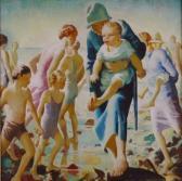 McLANE Jean 1878-1964,Beach Life, Devonshire,1926,William Doyle US 2006-11-29