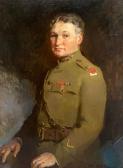 McLANE Jean 1878-1964,Portrait of a Lt. Colonel in the Medical Corps,1918,Jackson's US 2021-07-14