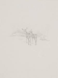 McLANE Kelly 1968,Untitled (Deer with Woman),2001,John Moran Auctioneers US 2022-02-16