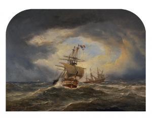 McLEA John Watson 1832-1861,A Shipping Scene in Choppy Waters,1857,John Nicholson GB 2019-06-26