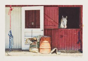McLEAN Richard Thorpe,Untitled (Horse in Stall),1982,Phillips, De Pury & Luxembourg 2024-02-15
