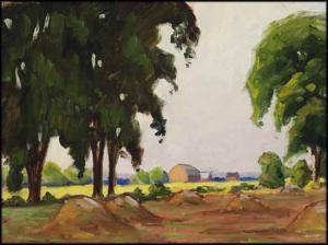 McLEOD Donald Ivan 1886-1967,View of a Farm,Heffel CA 2014-08-28