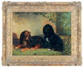MCLEOD William 1811-1892,Two King Charles Spaniels in a landscape,1851,Christie's GB 2010-02-09