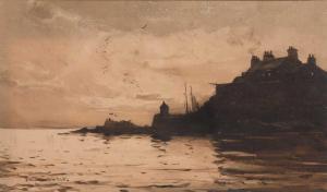 McMASTER James 1856-1913,Scottish harbour at evening light,Mallams GB 2022-07-17