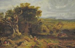 McNEELY Perry 1886-1966,An extensive landscape with figures haym,1907,Fieldings Auctioneers Limited 2015-11-14