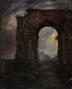 mcquoid Winston 1909,An Italian ruined archway,1963,Mallams GB 2015-11-16