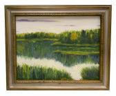 MCSWEENEY Timothy,Reed-fringed September pond at twilight,Winter Associates US 2014-11-03