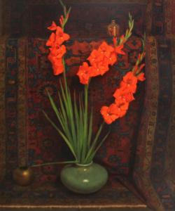 MCVICKER James 1951-2004,Red gladiolas and an oriental rug,1994,Bonhams GB 2013-09-29
