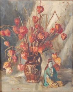 MEAD Rose 1868-1946,Still life with physalis in a stone jug,Lacy Scott & Knight GB 2021-03-20