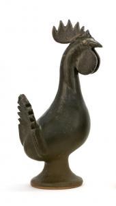 MEADERS EDWIN 1921-2015,Pottery rooster,Eldred's US 2017-11-17