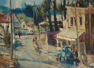 MEADOR Joshua L 1911-1965,Country Town,John Moran Auctioneers US 2023-08-01