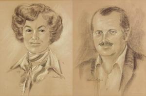 MEADOWS Catherine,Pair of portrait drawings of a lady and gentleman,888auctions CA 2017-07-20