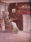 MEADOWS R,Convalescence, elderly lady seated by a fire,Golding Young & Co. GB 2008-12-03