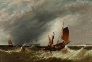 MEADOWS Snr. James M. 1798-1864,Stormy Seas,1857,Hindman US 2020-12-10