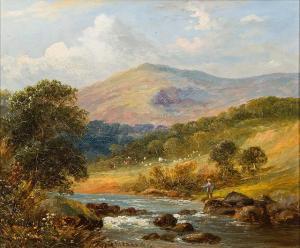 MEADOWS William G 1874,Figures in Rural River Landscapes,Rowley Fine Art Auctioneers GB 2018-09-11