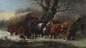 MEADOWS William G 1874,Waggon and horses on a wintry day,Bonhams GB 2011-11-15