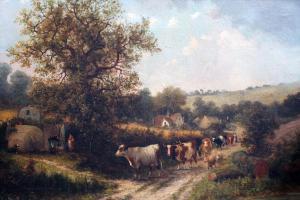MEADOWS William 1870-1895,rural scene with cattle,1872,Warren & Wignall GB 2022-07-20