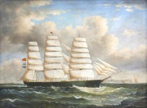 MEARS George 1826-1906,Sailing ship in a swell,Ewbank Auctions GB 2021-06-17