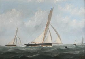 MEARS George 1826-1906,Yachts and a steam ship off the coast,Woolley & Wallis GB 2021-12-07