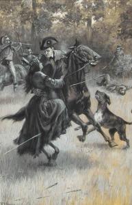MEARS William E,Man on horseback rescuing Indian maiden in the mid,Illustration House 2007-09-20