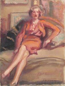 MEAUX SAINT MARC ANDRE 1885-1941,Femme assise sur un sofa,Gros-Delettrez FR 2021-01-20