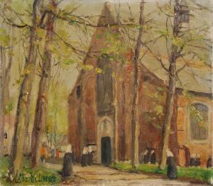 MECHELAERE Leon 1880-1964,Vue du b éguinage,Brussels Art Auction BE 2018-01-30