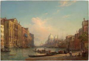 MECKLENBURG LOUIS 1820-1882,A party at the Grand Canal, Venice.,1856,Galerie Koller CH 2022-09-23