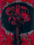 MEDEK Mikulas,Velká červená hlava plná bílých květin – Senzitivn,1967,Art Consulting 2018-04-29