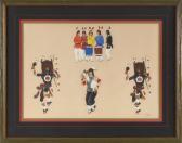 MEDINA Raphael 1929-1998,Native American dancers,1956,Eldred's US 2022-11-03
