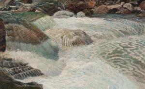 MEDIZ Karl 1868-1944,Der breite Wasserfall (Gschlöß),1900,im Kinsky Auktionshaus AT 2023-11-28