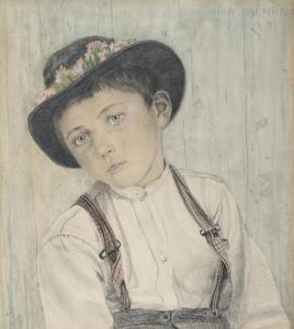 MEDIZ PELIKAN Emilie 1861-1908,Bauernbub mit Trachtenhut,1903,Palais Dorotheum AT 2023-05-09