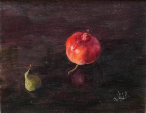 Medley Ann 1893-1989,Pear and a Pomegrante,Tiroche IL 2019-02-02
