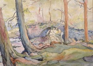 MEDLEY DOBNEY Winifred,A River Landscape, with a Stone Bridge,John Nicholson GB 2017-09-13