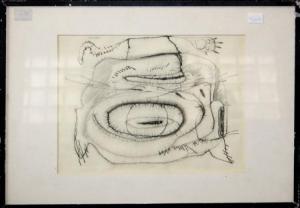 MEDNIKOFF Reuben 1906-1975,A surreal study of a grotesque head,Hansons GB 2021-09-04