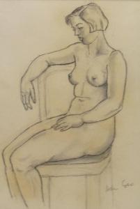 MEDREA Ada Geo 1917-1992,Nude Sitting,Alis Auction RO 2010-09-07