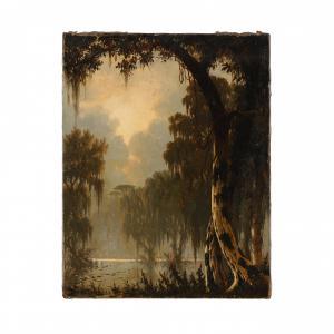MEEKER Joseph Rusling 1827-1887,A Louisiana Bayou,1880,Leland Little US 2023-03-11
