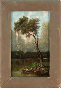 MEEKER Joseph Rusling 1827-1887,Swamp landscape,Eldred's US 2024-04-05