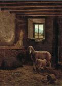 MEEKS Eugene 1843-1916,Sheep in a barn,1884,Christie's GB 2005-03-16