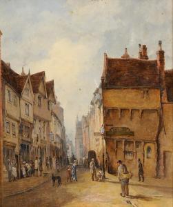 MEEKYN GEORGE 1831-1909,BRIDLESMITH GATE NOTTINGHAM FROM THE NORTH,Mellors & Kirk GB 2014-09-17