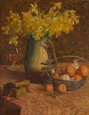 MEERVORT Jan 1863-1940,Vase art nouveau fleuri,Horta BE 2016-11-21